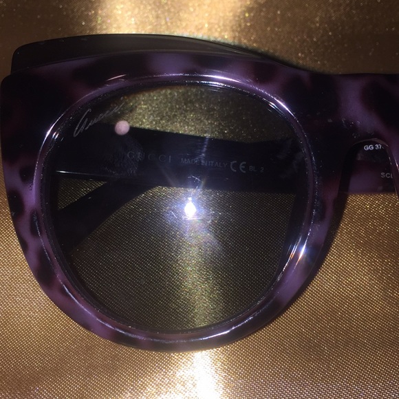 Gucci mauve tortoise cat eye sunglasses - Picture 2 of 4